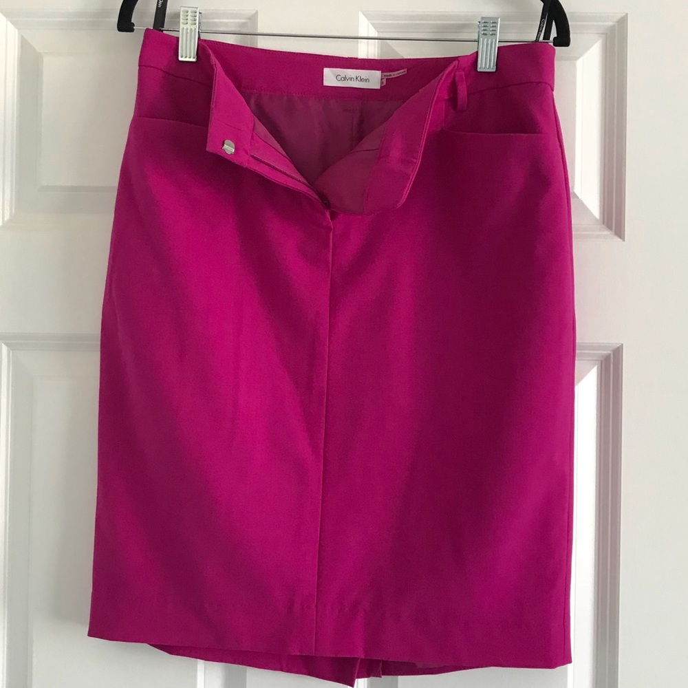 NWOT Calvin Klein Pencil Skirt with Pockets pink